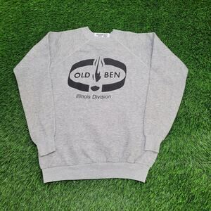 Vintage 90s Old-Ben Raglan Sweatshirt Womens XL 21x25 Gray